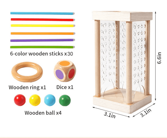 Børns Montessori Legetøj Tællestænger Sæt til Kognitiv Læring og Finmotorik 8