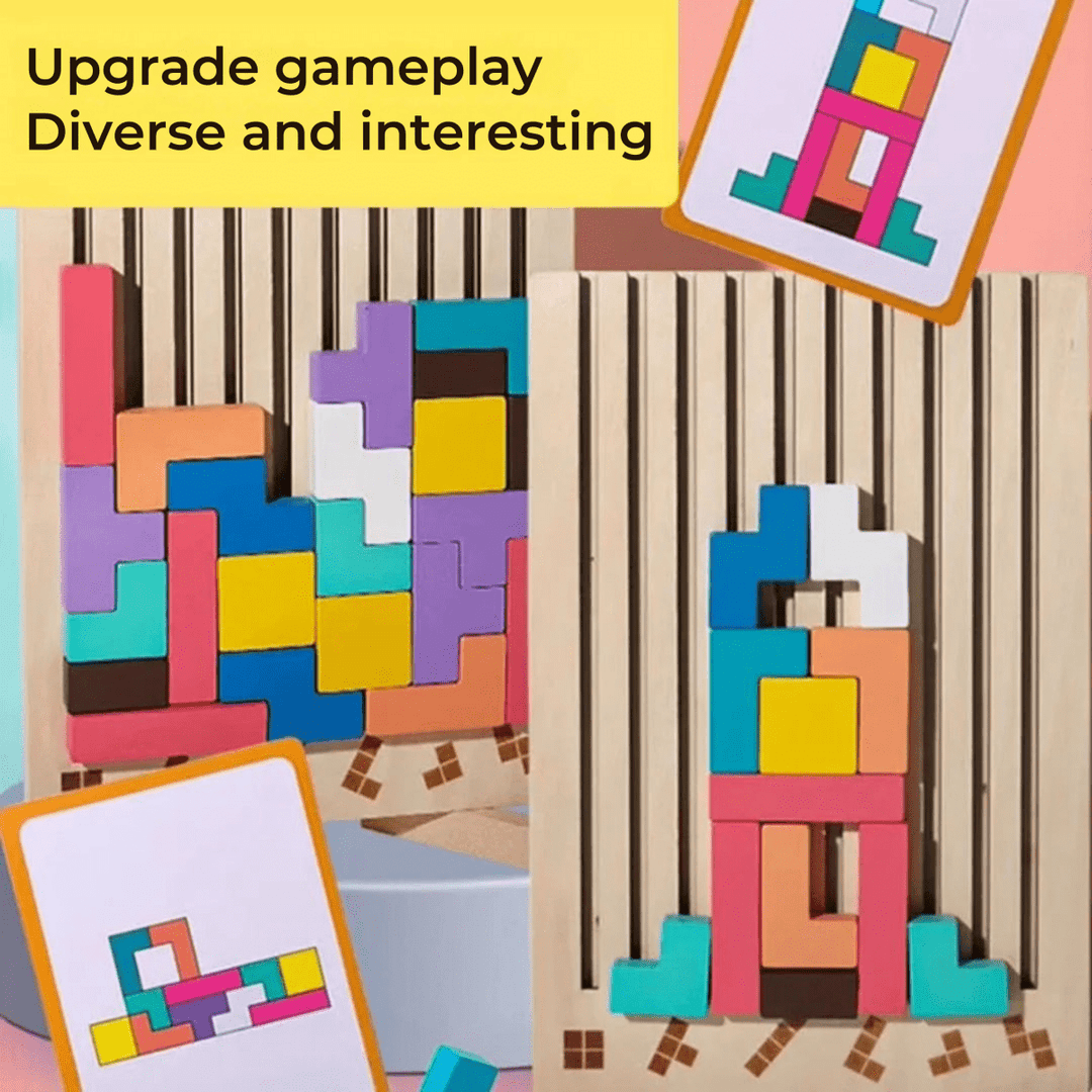 Børns Montessori Tetris Stablespil 2