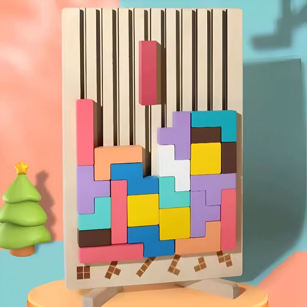 Børns Montessori Tetris Stablespil 5