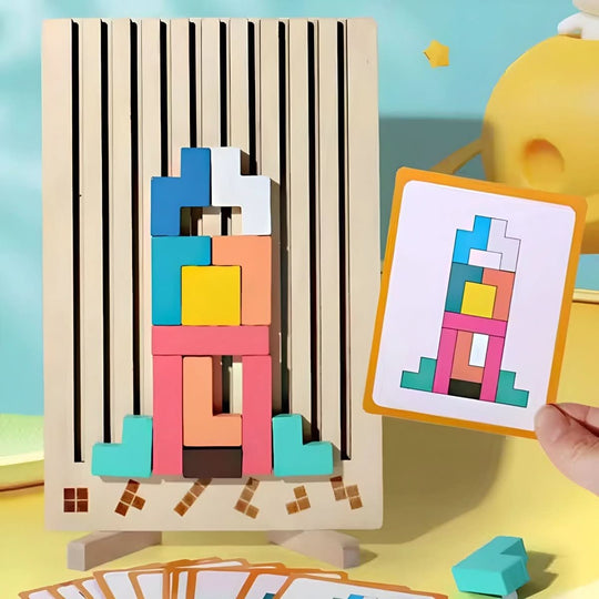 Børns Montessori Tetris Stablespil 6