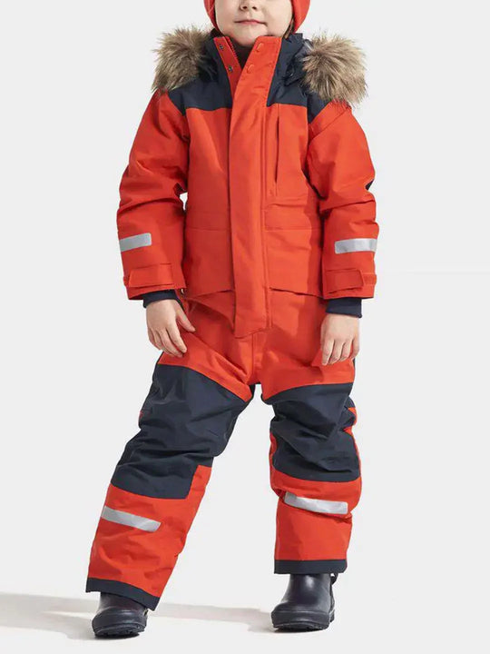 Børns Skioverall Vandtæt og Vindtæt med Hætte 2
