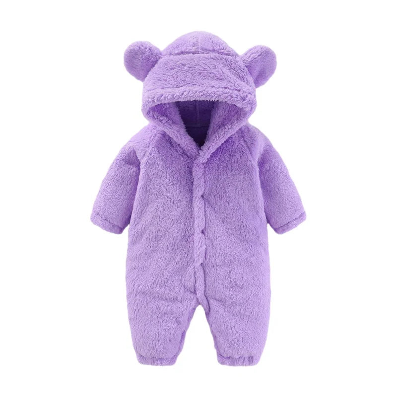 Børns Teddy Jumpsuit med Hætte 8