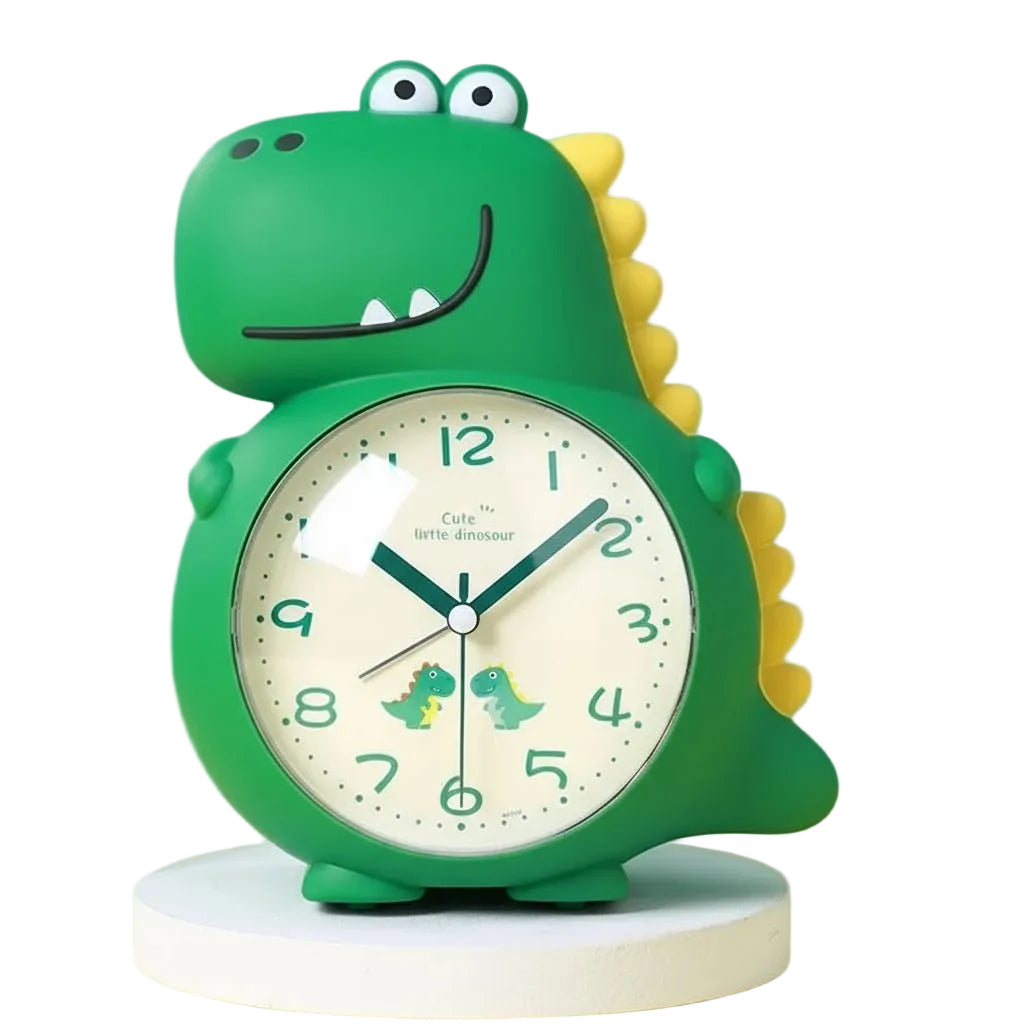 Børns Vækkeur Dinosaur Design Med Blidt Lys 0