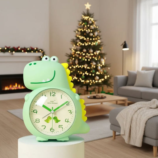 Børns Vækkeur Dinosaur Design Med Blidt Lys 3