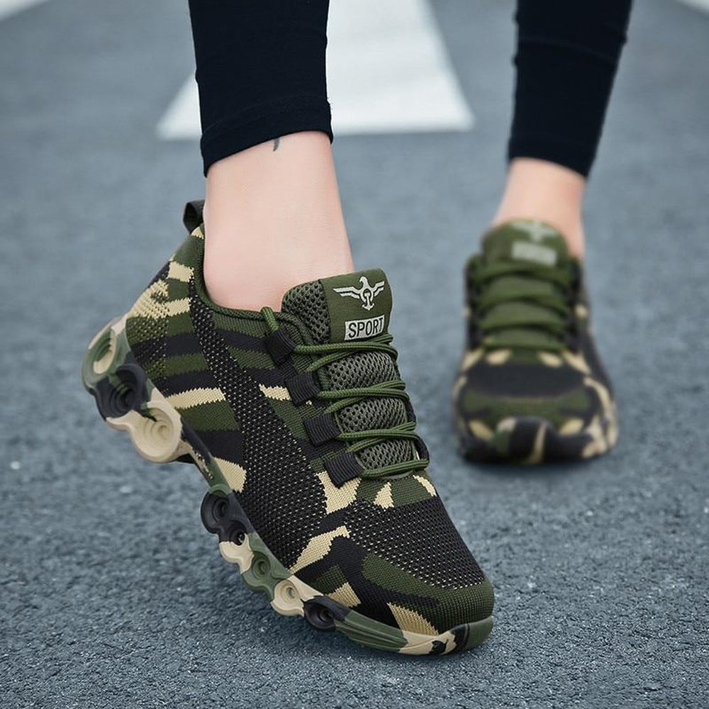 Camouflage åndbare sneakers