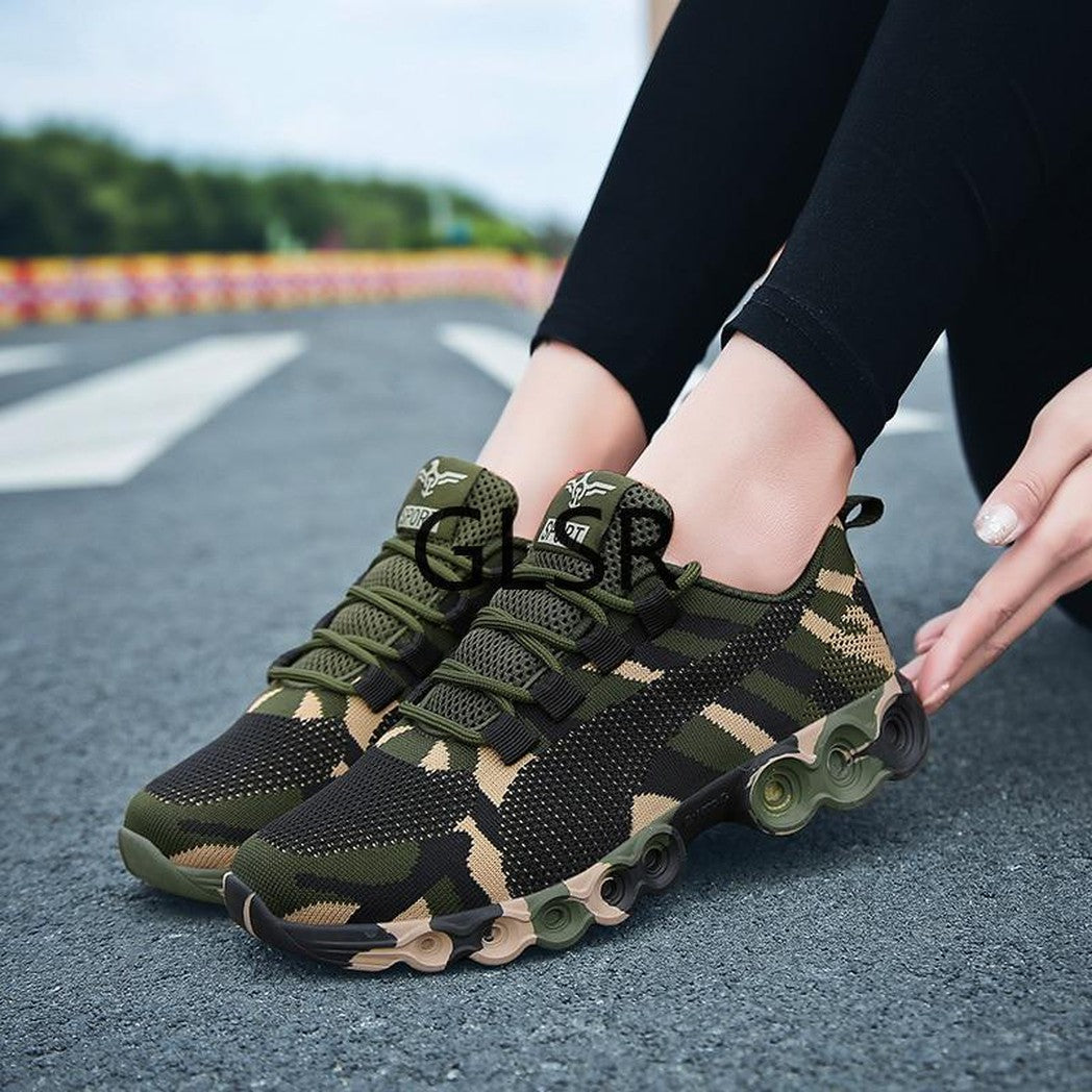 Camouflage åndbare sneakers