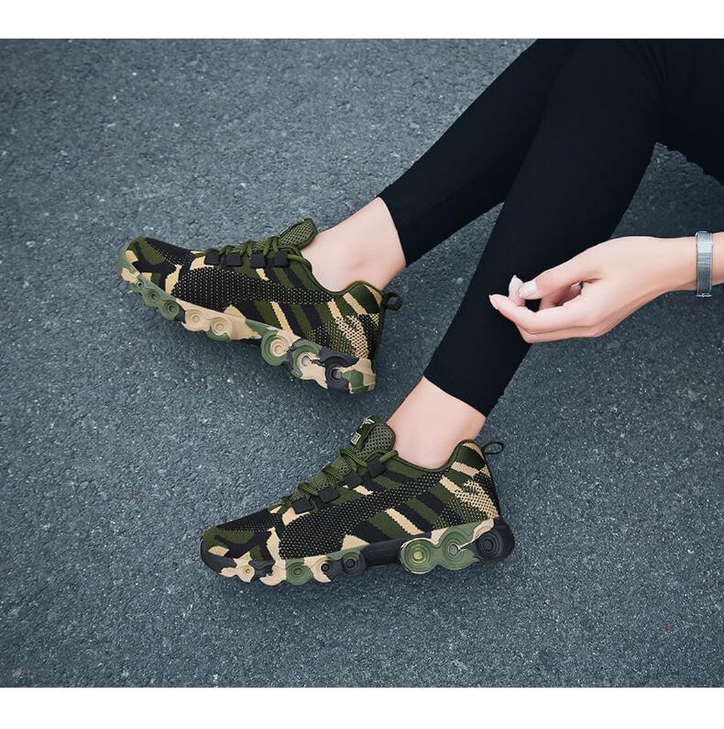 Camouflage åndbare sneakers