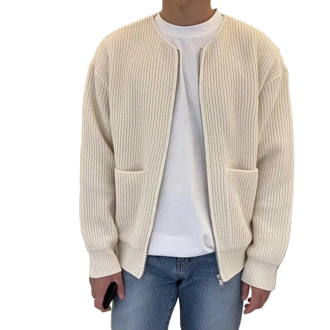 Cardigan Til Herre Strikket Casual Stil 0