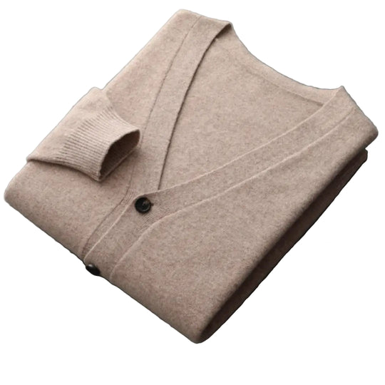 Cardigan til Herre med Tidløst Design og Knaplukning 0