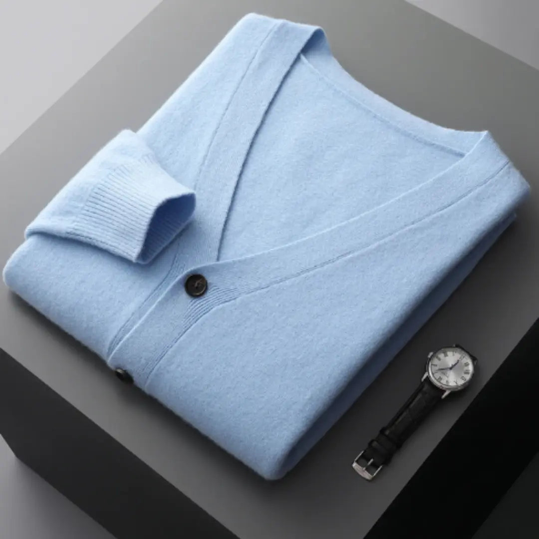 Cardigan til Herre med Tidløst Design og Knaplukning 15