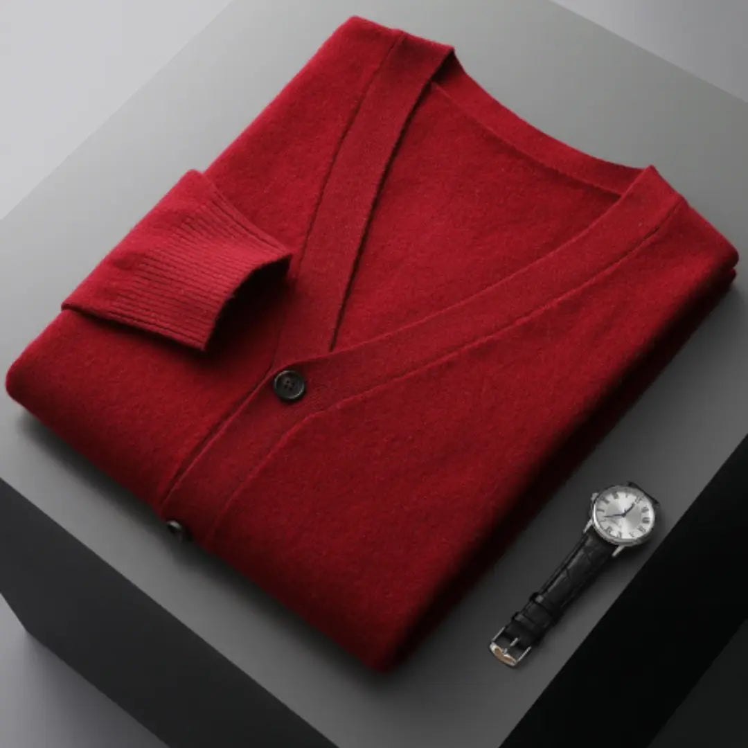 Cardigan til Herre med Tidløst Design og Knaplukning 9