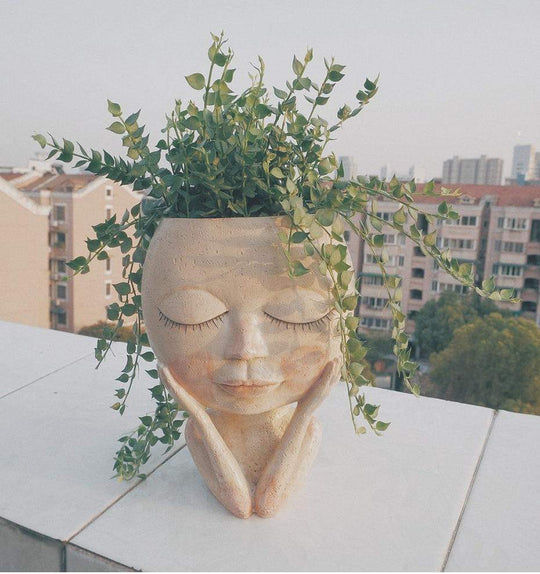 Charmerende Blomsterpotte med Ansigt 5