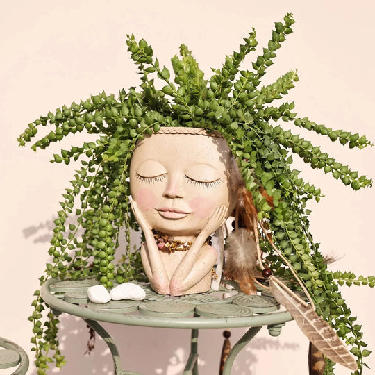 Charmerende Blomsterpotte med Ansigt 7