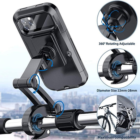 Cykelholder til Mobiltelefon med USB Oplader 6
