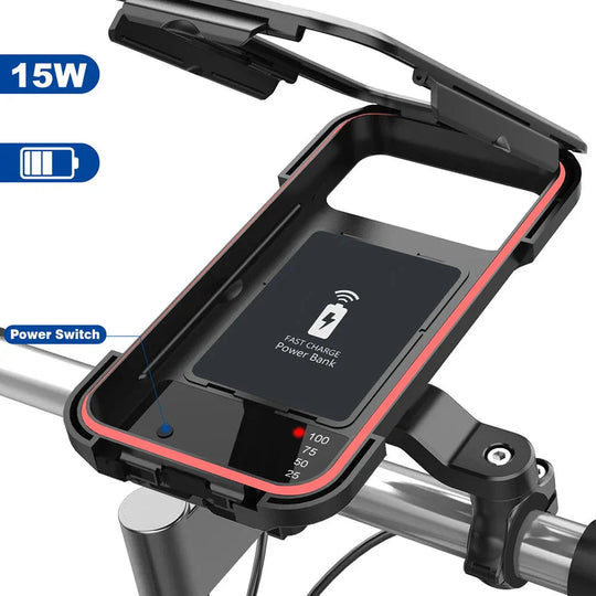 Cykelholder til Mobiltelefon med USB Oplader 9