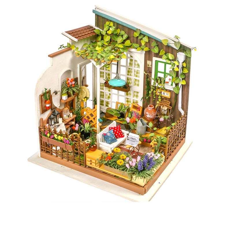 DIY Træ Miniature House Kit