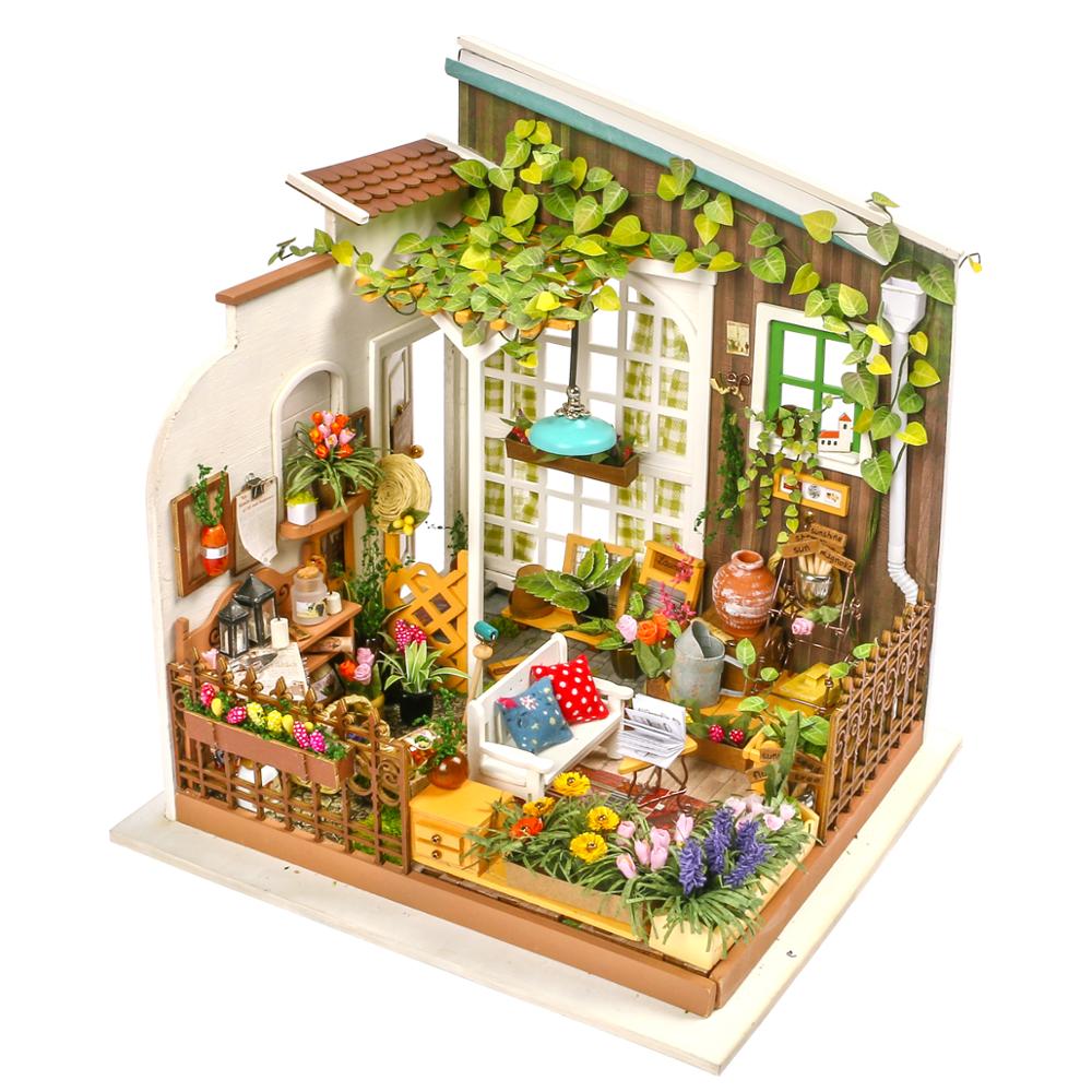 DIY Træ Miniature House Kit