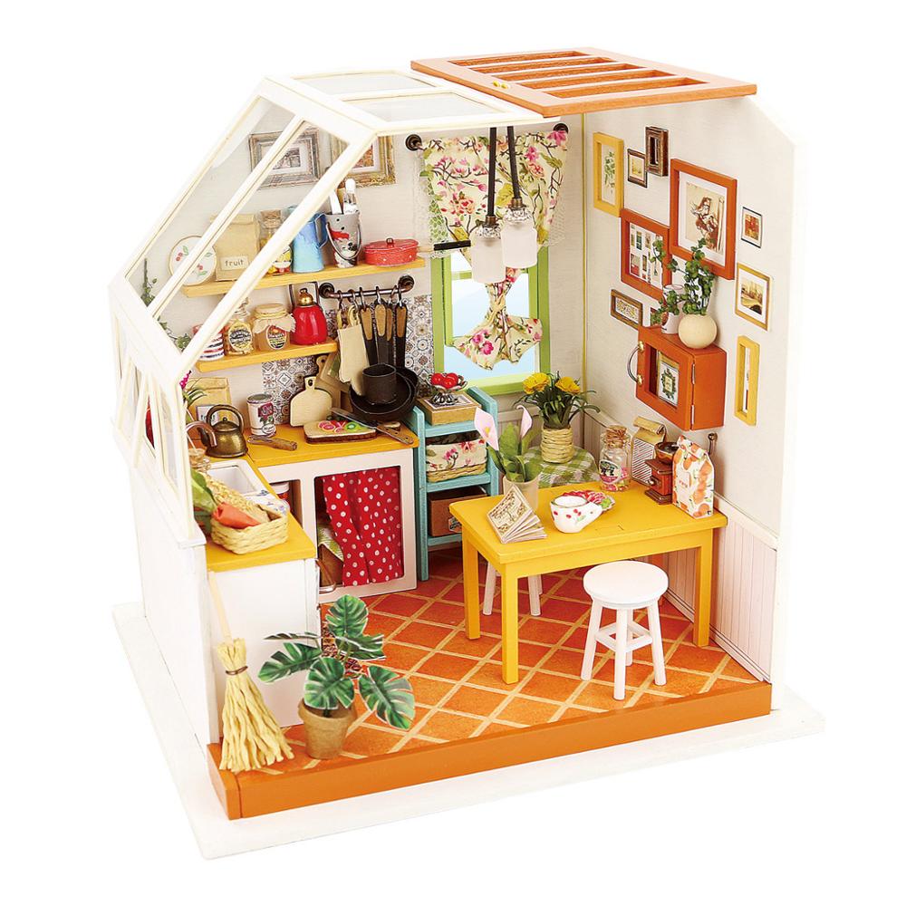 DIY Træ Miniature House Kit