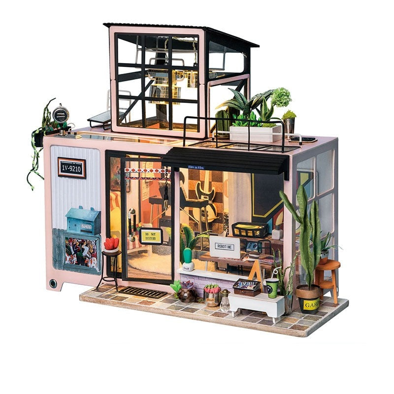 DIY Træ Miniature House Kit