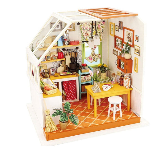 DIY Træ Miniature House Kit