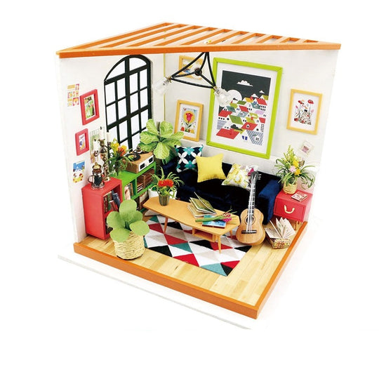 DIY Træ Miniature House Kit