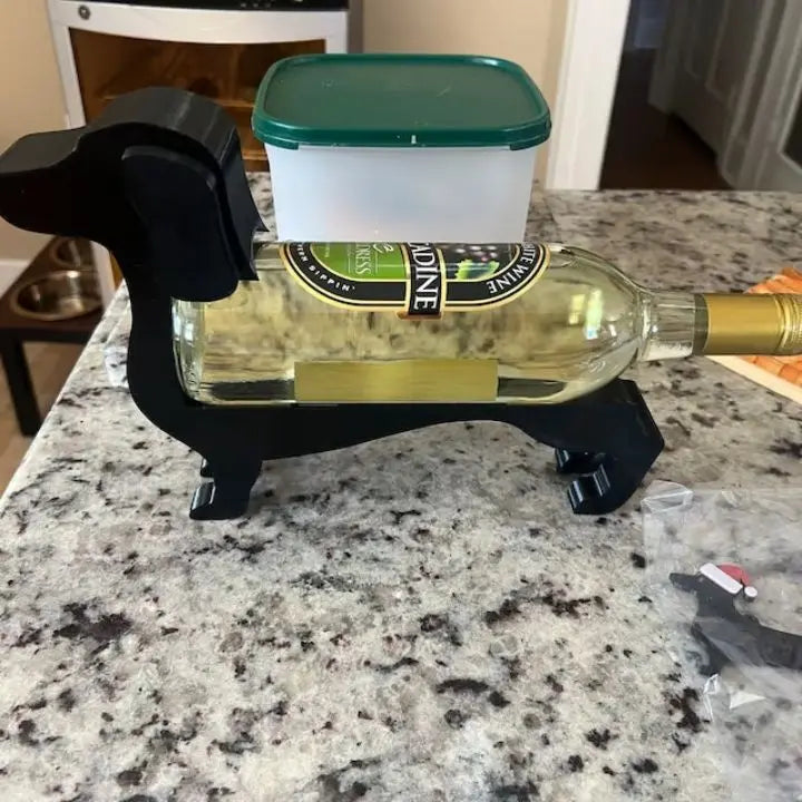Dachshund Vinflaskeholder Unik Design Dekorativ Indretning 6