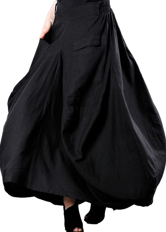 Dame Asymmetrisk Design Nederdel med Lommer 0