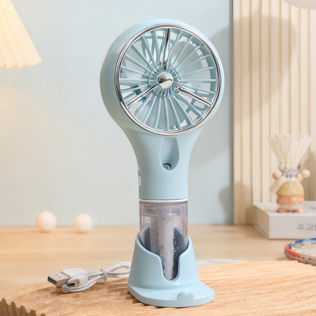 Dame Bærbar Ventilator med Sprayfunktion Ergonomisk Design 4