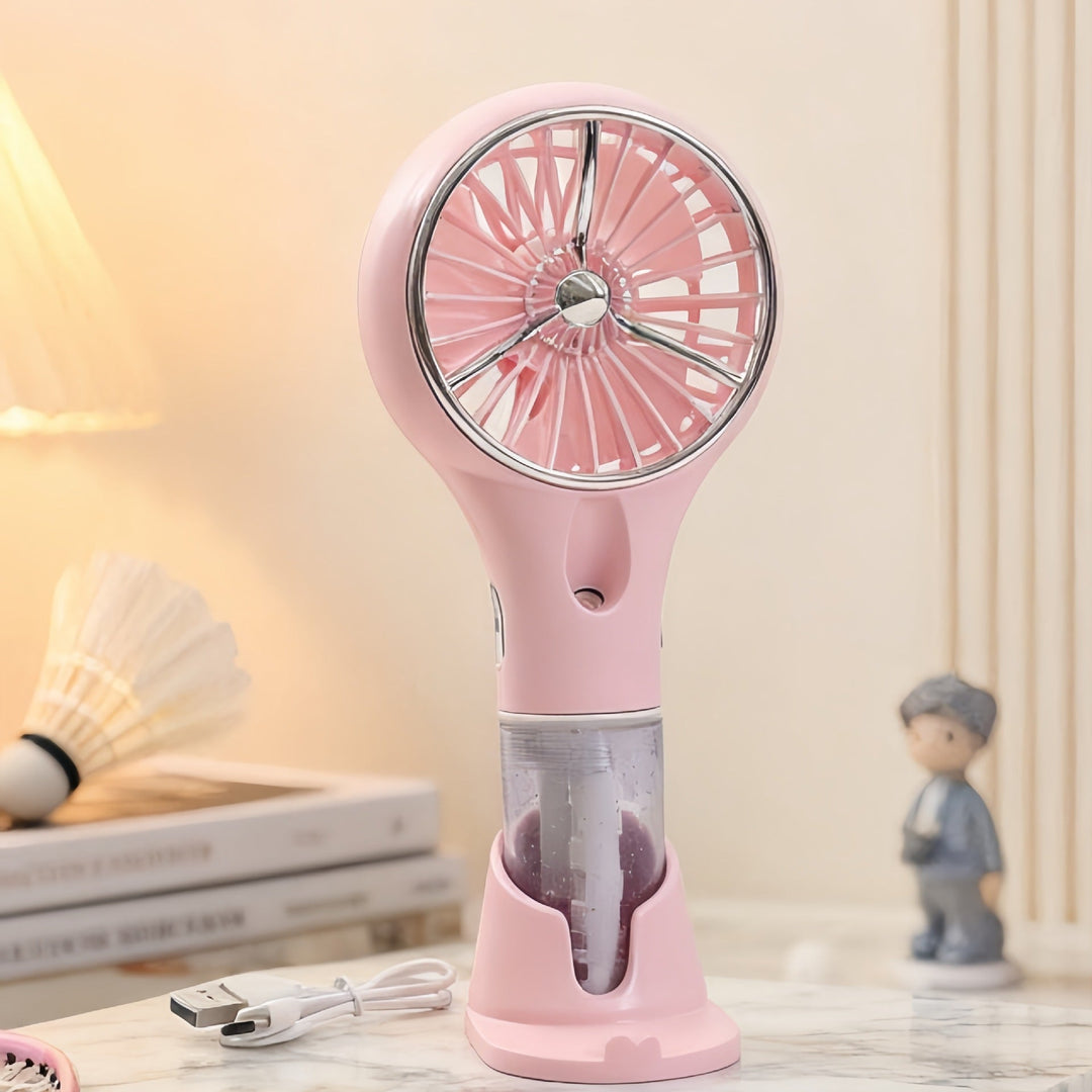Dame Bærbar Ventilator med Sprayfunktion Ergonomisk Design 6