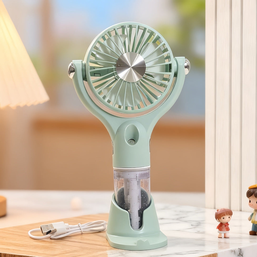 Dame Bærbar Ventilator med Sprayfunktion Ergonomisk Design 7
