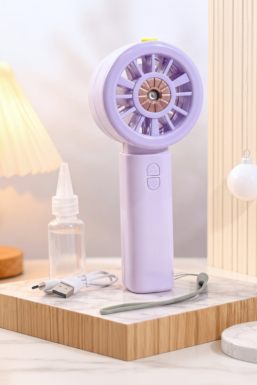Dame Bærbar Ventilator med Sprayfunktion Ergonomisk Design 9