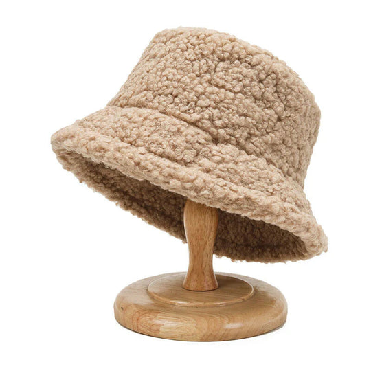 Dame Bucket Hat Teddy Stil Trendy Vinterhue 2