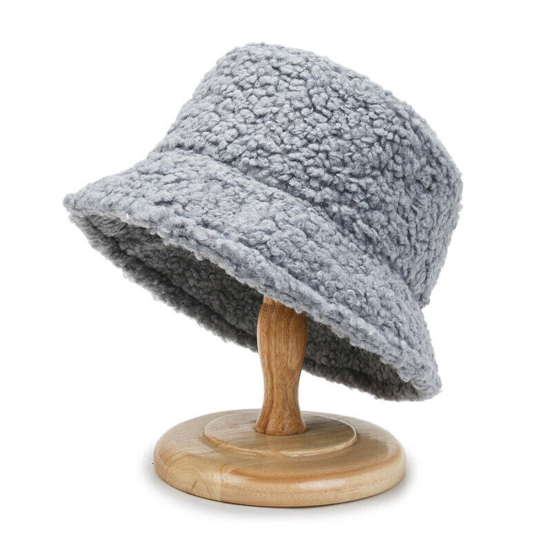 Dame Bucket Hat Teddy Stil Trendy Vinterhue 4