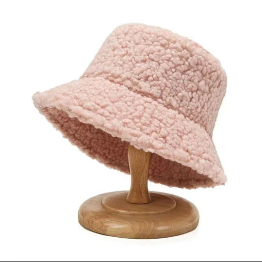 Dame Bucket Hat Teddy Stil Trendy Vinterhue 5