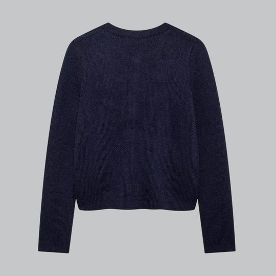 Dame Cardigan Med Guld Knapper Stilfuld Design 6