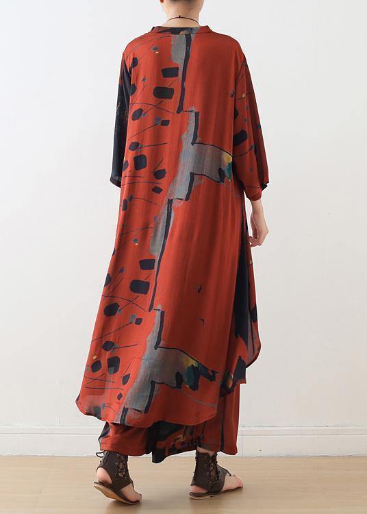 Dame Chiffon Sæt med Lang Krave og Tyndt Design 3