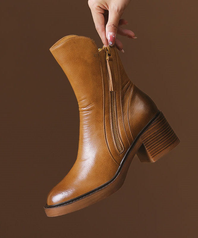 Dame Chunky Chelsea Støvler med Lynlås 1