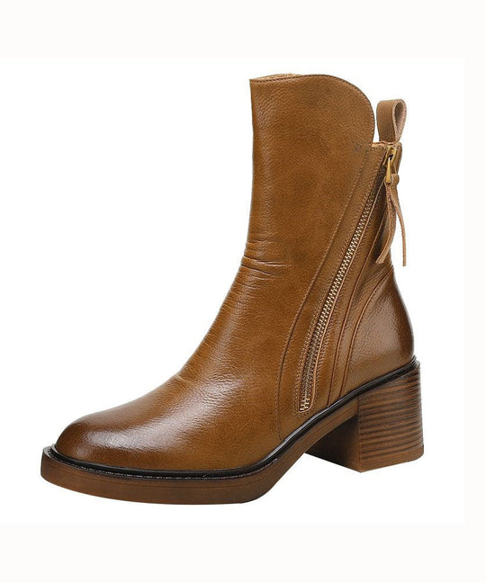 Dame Chunky Chelsea Støvler med Lynlås 4