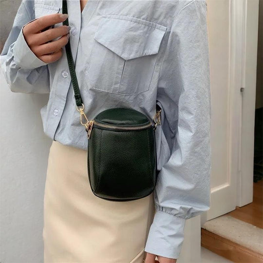 Dame Crossbody Taske Vegansk Læder Kompakt Design 4