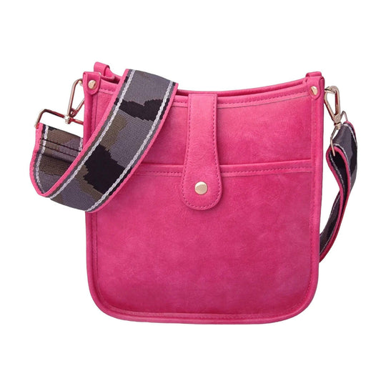 Dame Crossbody Taske med Guitarrem i Vegansk Læder - Justerbar Rem, Stilig og Funktionel 10