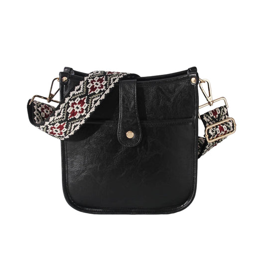 Dame Crossbody Taske med Guitarrem i Vegansk Læder - Justerbar Rem, Stilig og Funktionel 5