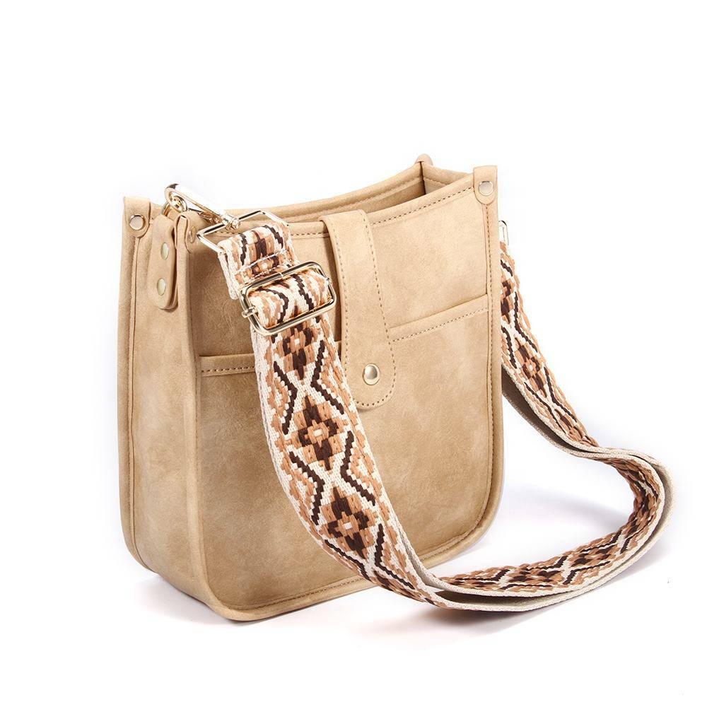 Dame Crossbody Taske med Guitarrem i Vegansk Læder - Justerbar Rem, Stilig og Funktionel 6