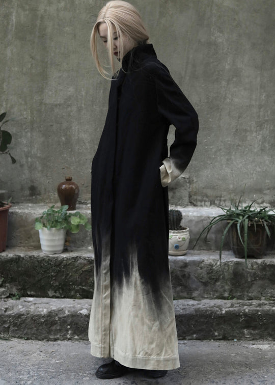 Dame Denim Frakke med Gradient Farve og Taljelommer 3