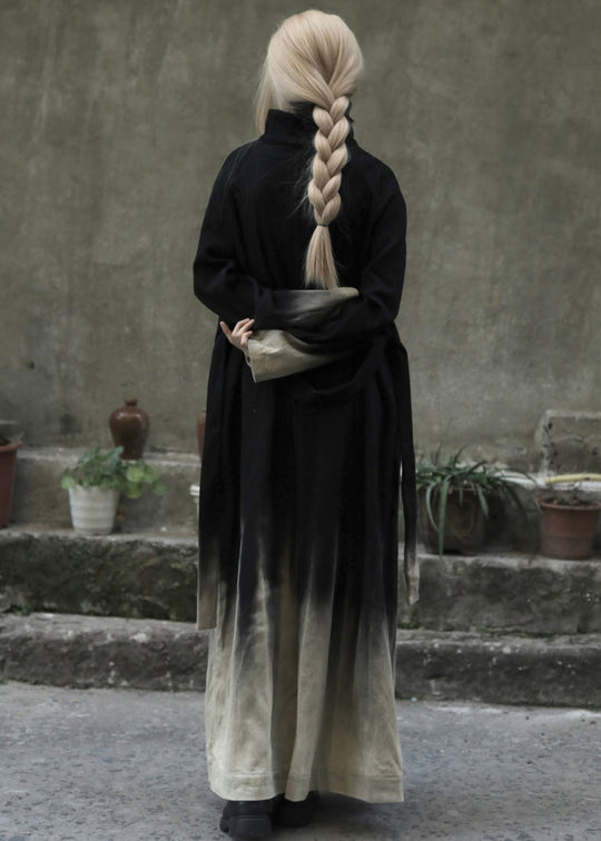 Dame Denim Frakke med Gradient Farve og Taljelommer 4