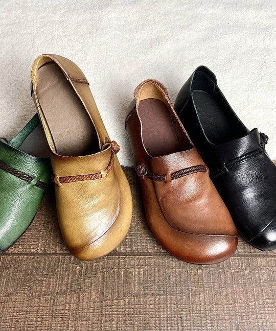 Dame Flats Sko med Krydsrem i Retro Stil 3