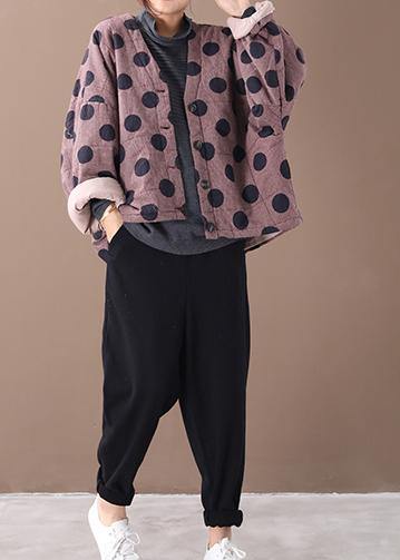 Dame Frakke V-Hals Button Down Rød Plaid 2