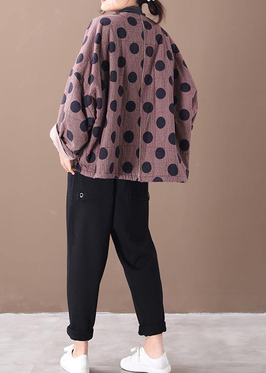 Dame Frakke V-Hals Button Down Rød Plaid 3