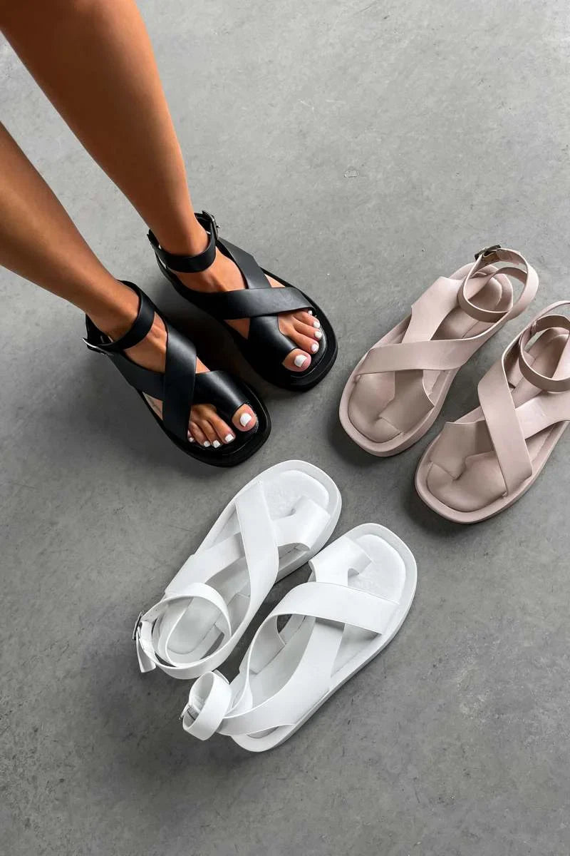 Dame Gladiator Sandaler i Tykt Design Syntetisk Materiale 8