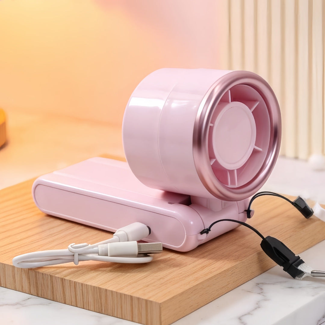 Dame Håndventilator Bærbar Ergonomisk Design 1