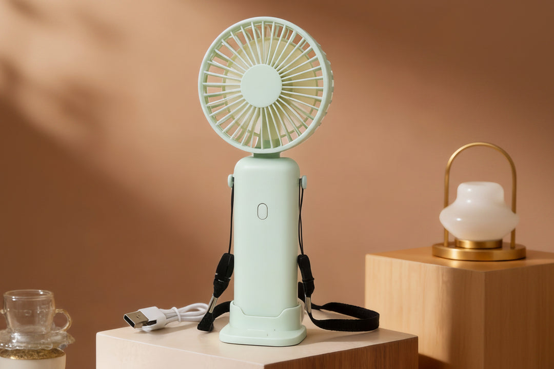 Dame Håndventilator Bærbar Ergonomisk Design 5